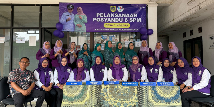 Ketua TP Posyandu Kecamatan Caringin Lakukan Pembinaan Posyandu di Desa Cinagara