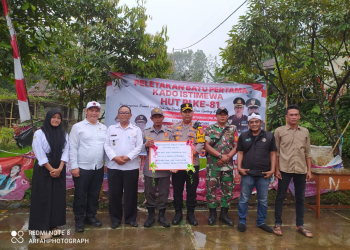 Kado HUT RI ke-81, Bupati Bogor dan PWO Bangun Rumah Untuk Linmas Cipelang 