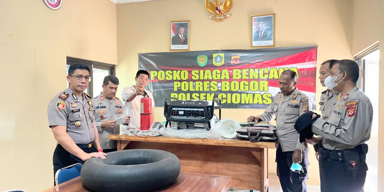 Polsek Ciomas Perkuat Kesiapsiagaan Hadapi Potensi Bencana dan Abu Vulkanik