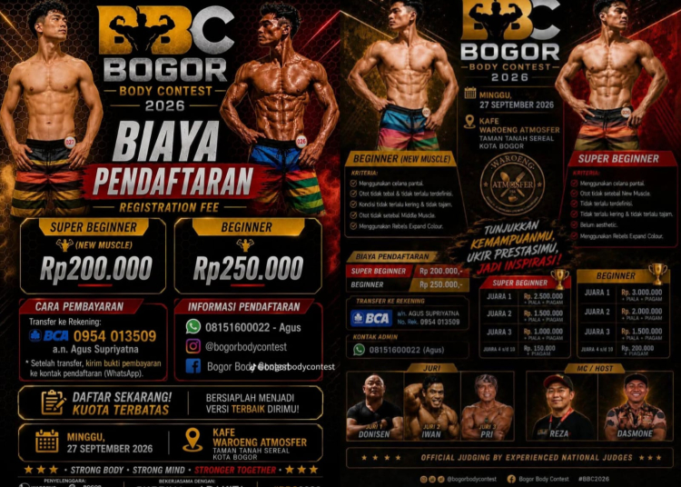 Waroeng Atmosfer Gelar Bogor Body Contest Seri 2 Siapkan Hadiah Menarik