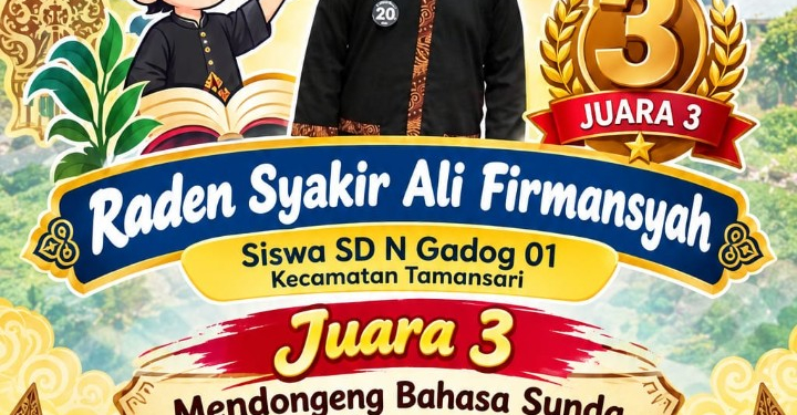 Siswa SDN Gadog 1 Raih Juara 3 Mendongeng Bahasa Sunda